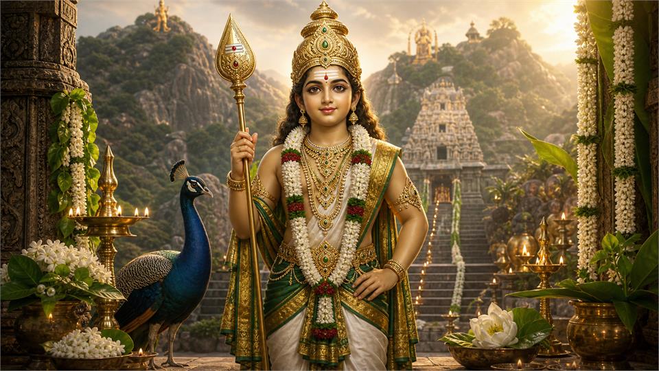 Lord Murugan spiritual guidance blessing showing Agastiya Nadi Astrology, authentic Nadi astrology and palm leaf reading Hyderabad
