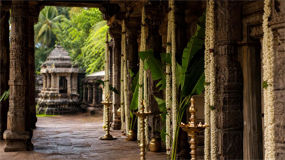 South Indian temple corridor for sacred Nadi astrology tradition for nadi astrology in Banjara Hills