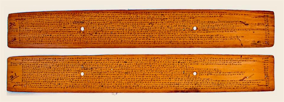Wide palm leaf manuscript image for authentic Nadi Jyotish reading for nadi astrology in Nallakunta