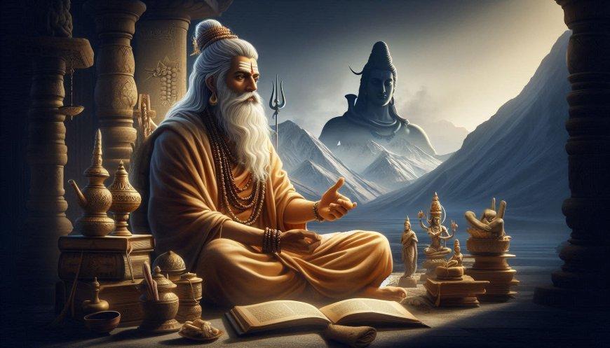 Lord Shiva and Agastya Rishi sacred artwork showing Agastiya Nadi Astrology, authentic Nadi astrology and palm leaf reading Hyderabad